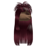 𝒫 | Spiky Braided Half Up Half Down in Burgundy
