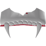 ♡ | vampire fangs halloween white red top