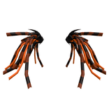 Orange & Black Cyberlox Extensions (Cybergoth)