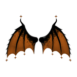 Orange and black Dragon wings 