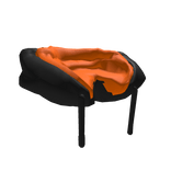 orange and black hood