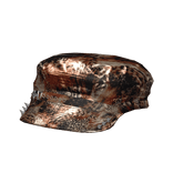 Orange Animal Print Gothic Newspaper Cap