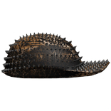 Orange Animal Print Sideways Spiked Cap