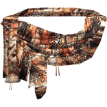 Orange Animal Print Vintage Ratty Neck Scarf