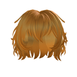 Orange Anime Short Wavy Hair