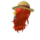 Orange Anime Strawhat Girl Hair