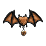 ♡ Orange Bat Hair Clip