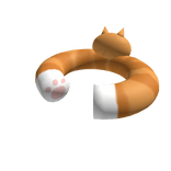 orange cat neck pillow 