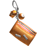 Orange Chrome Wallet & Y2K Keychains