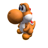 Orange Cute Baby Yoshi Friend