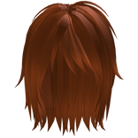 Orange Emo Messy Parted Boy Hair