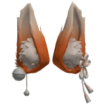 Orange Fluffy Kitsune Ears