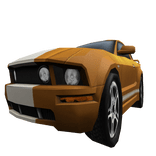 Orange Ford Mustang GT