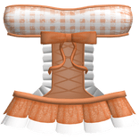 Orange Gingham Doll Dress