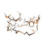 Orange Glitched Lightning Aura Bottom