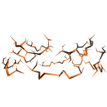 Orange Glitched Lightning Aura Top