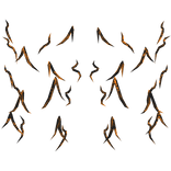 Orange Glitched Spiky Aura Bottom