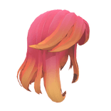 Orange Gradient Short Straight Party Popstar Hair