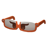 Orange Half-Rim Glasses