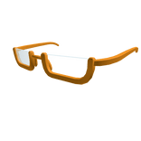 Orange Half-Rim Reflective Glasses