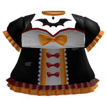 orange halloween bat dress
