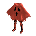 Orange Halloween Cute Ghost Costume [PBR]