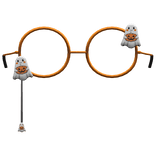 orange halloween ghost eyewear