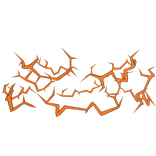 Orange Lightning Top Aura