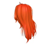 Orange loose wavy hair