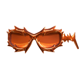 -',ৎ Orange Metal Techno Y2K Reflective Glasses