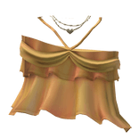 ʚ orange mori kei slipped string summer top