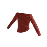 Orange Off Shoulder Knit Cozy Top [PBR]