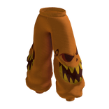 Orange Pants Halloween Pumpkin Head