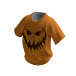 Orange Shirt Halloween Pumpkin Head