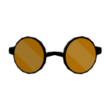 Orange steampunk goggles