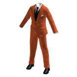 Orange Suit Classy Pinstripe Fitted