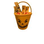 Orange Trick or Treat bucket with spookie face!