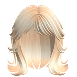 Orange Wispy Wolf Cut Hair