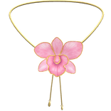 Orchid Flower in Pink Summer Necklace