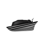 ✧|HOR|Lusitania Collection|Striped Hat in Black