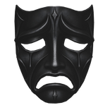 Ornate Black Tragedy Mask