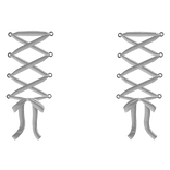 ୨୧ || Corset Ribbon Front Bows White