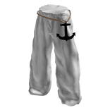 Oversize Pirate Anchor Pants White