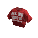 Oversize Tucked Graphic Tee (Red)