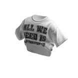 Oversize Tucked Graphic Tee (White)