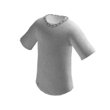 Oversize white T-shirt with silver chain 🤍