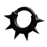 Oversized Black Spiked Septum