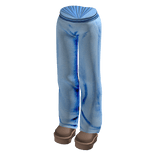 Oversized Blue Baggy Sweatpants w/ Platform Shoes