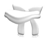 Oversized Bowtie Scarf White