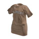 Oversized california tee shirt tan